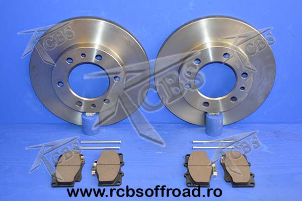 set placute/discuri si pini fixare frana fata