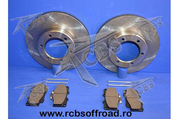 set placute/discuri si pini fixare frana fata