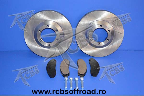 set placute/discuri si pini fixare frana fata