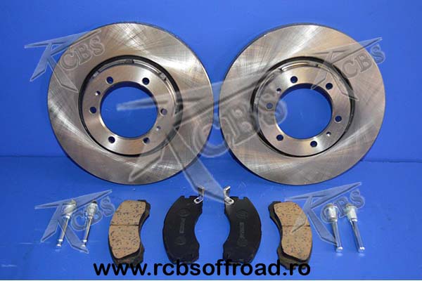 placute/discuri si set pini fixare  frana fata