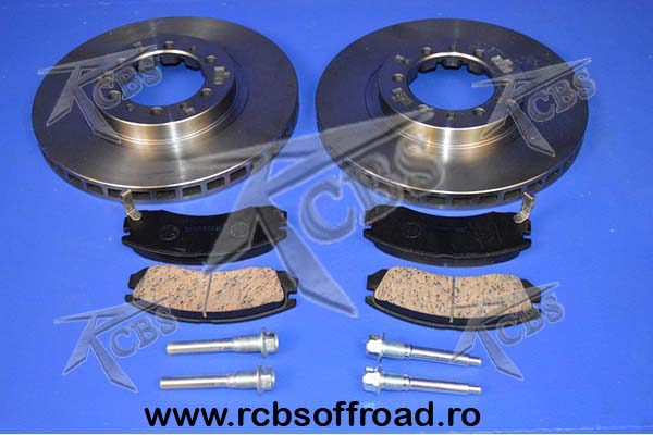 placute/ discuri si set pini fixare  frana fata 276mm disc franare