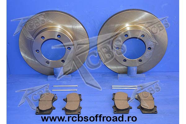 set placute/discuri si pini fixare frana fata